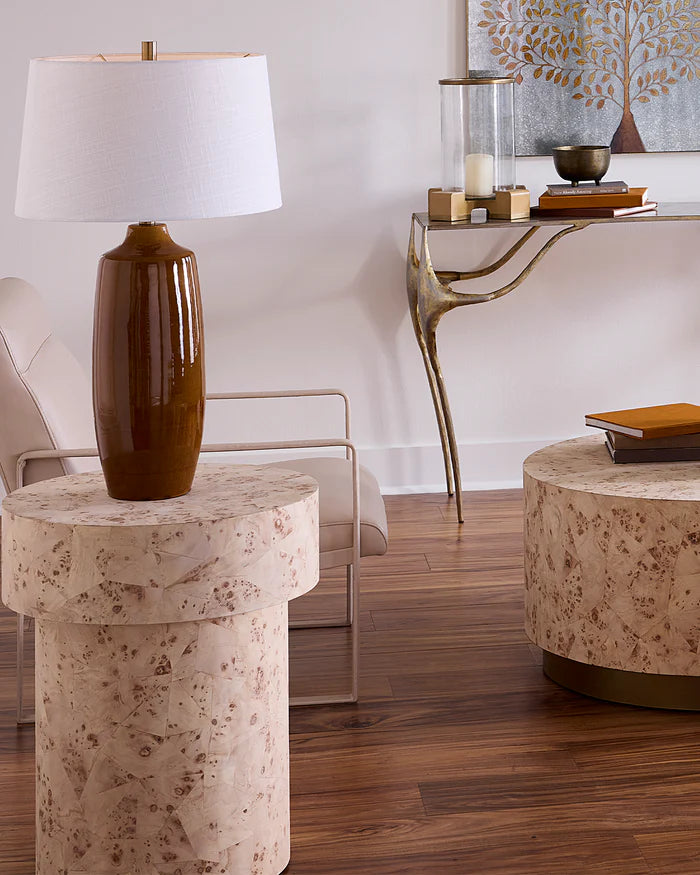 Jamie Young Configuration Side Table, Bleached Burl Wood