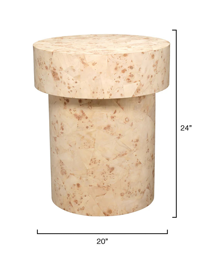 Jamie Young Configuration Side Table, Bleached Burl Wood