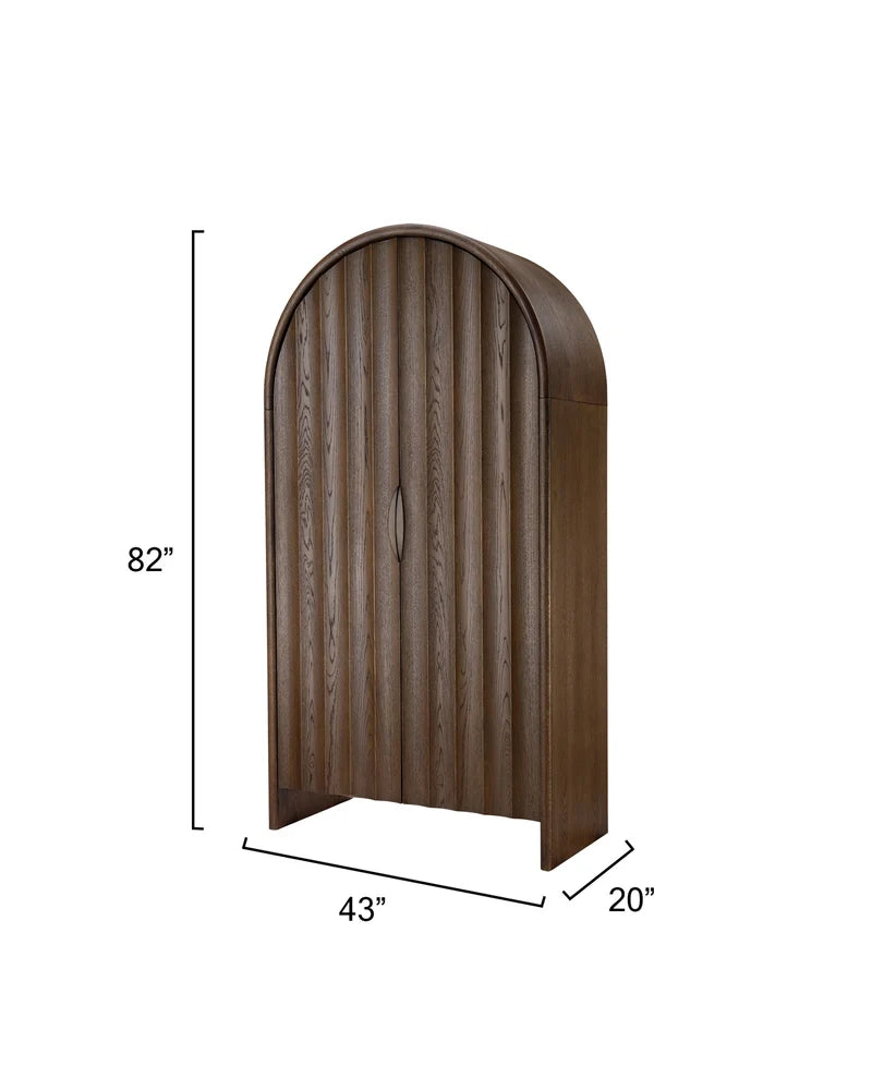 Jamie Young Finley Fluted Arched Cabinet