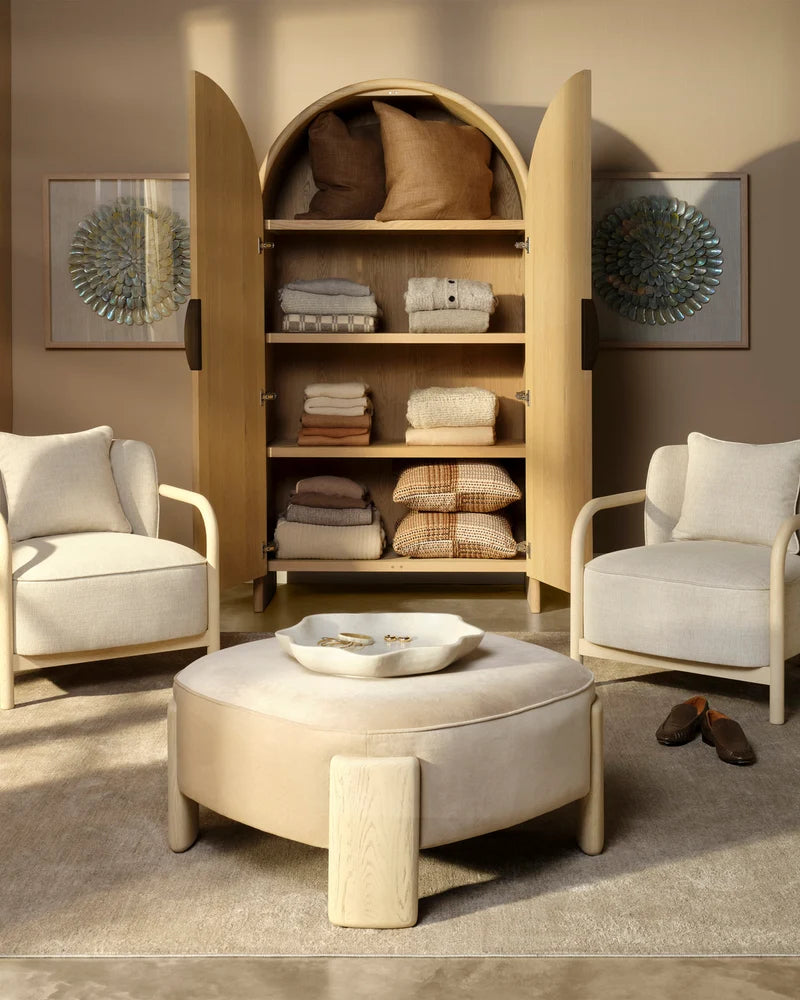 Jamie Young Finley Fluted Arched Cabinet