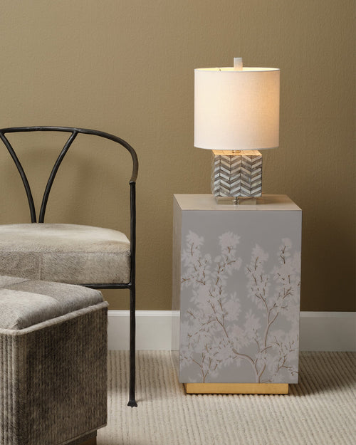 Jamie Young Garland Floral Accent Side Table, Dove