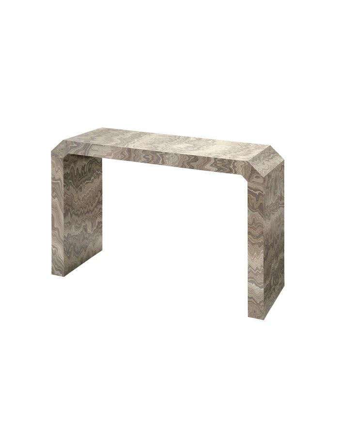 Jamie Young Grounded Console Table, Sand Grey Veneer