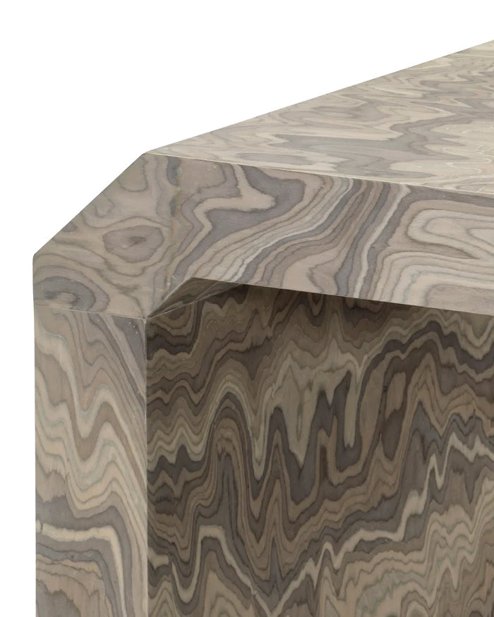 Jamie Young Grounded Console Table, Sand Grey Veneer