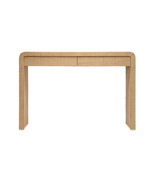 Jamie Young Montecito 2 Drawer Raffia Console Table