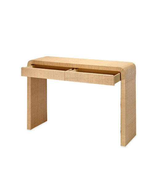 Jamie Young Montecito 2 Drawer Raffia Console Table