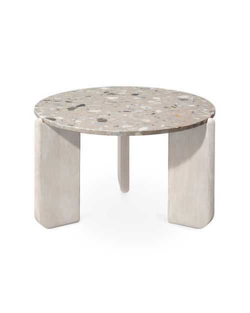 Jamie Young Quarry Wood And Tendua Stone Coffee Table