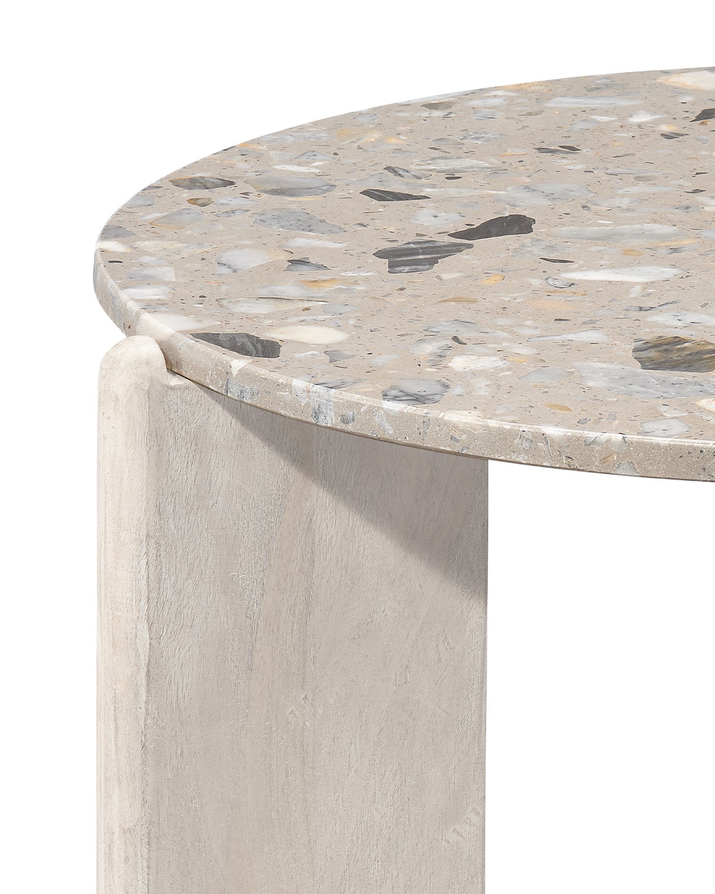 Jamie Young Quarry Wood And Tendua Stone Coffee Table