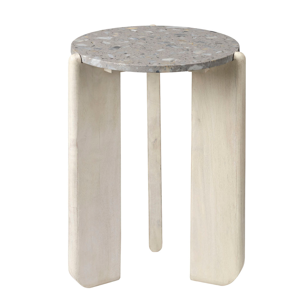Jamie Young Quarry Wood And Terrazzo Stone Side Table