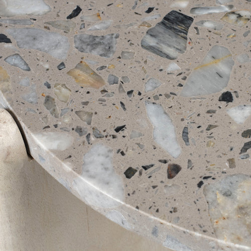 Jamie Young Quarry Wood And Terrazzo Stone Side Table