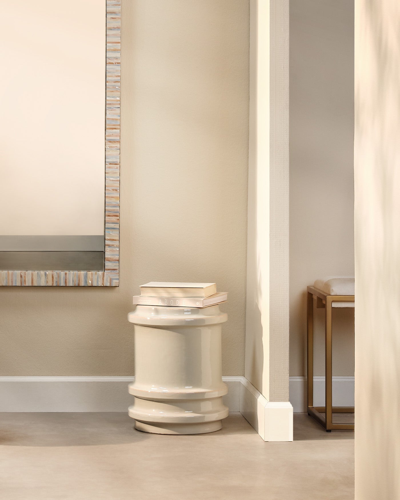 Jamie Young Reglet Ceramic Stool
