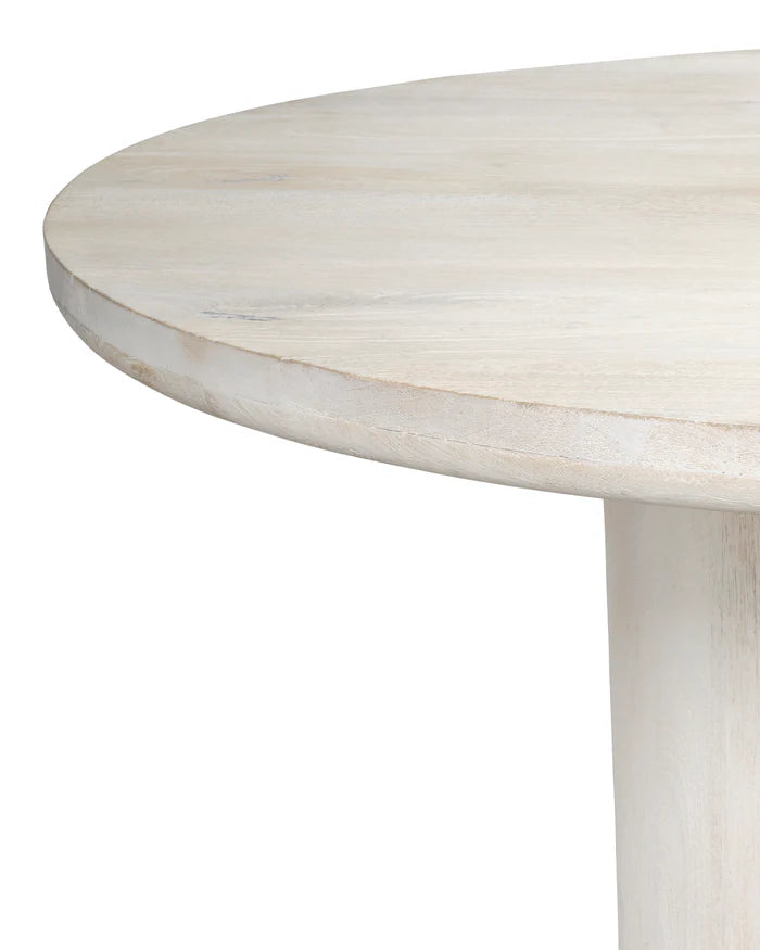 Jamie Young Studded Bistro Dining Table, White Washed Wood