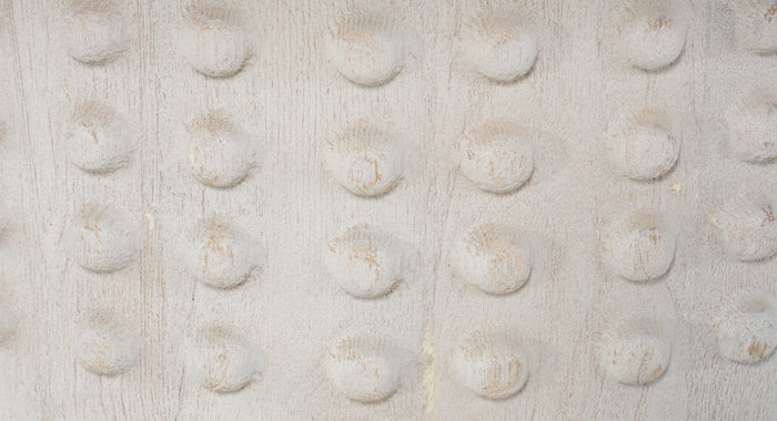Jamie Young Studded Coffee Table, White Washed Wood