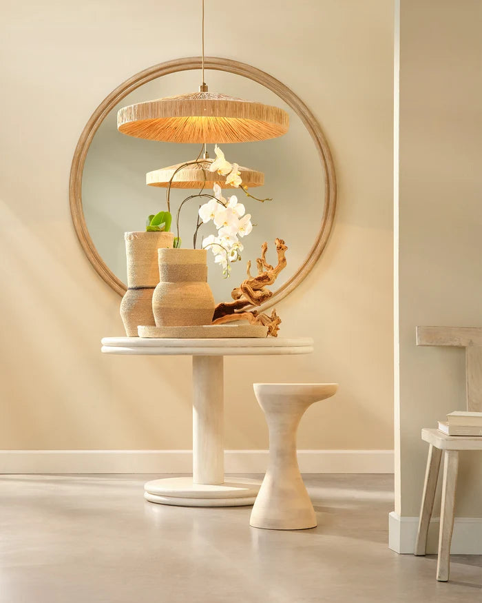 Jamie Young Toadstool Wood Drink Table, Off White