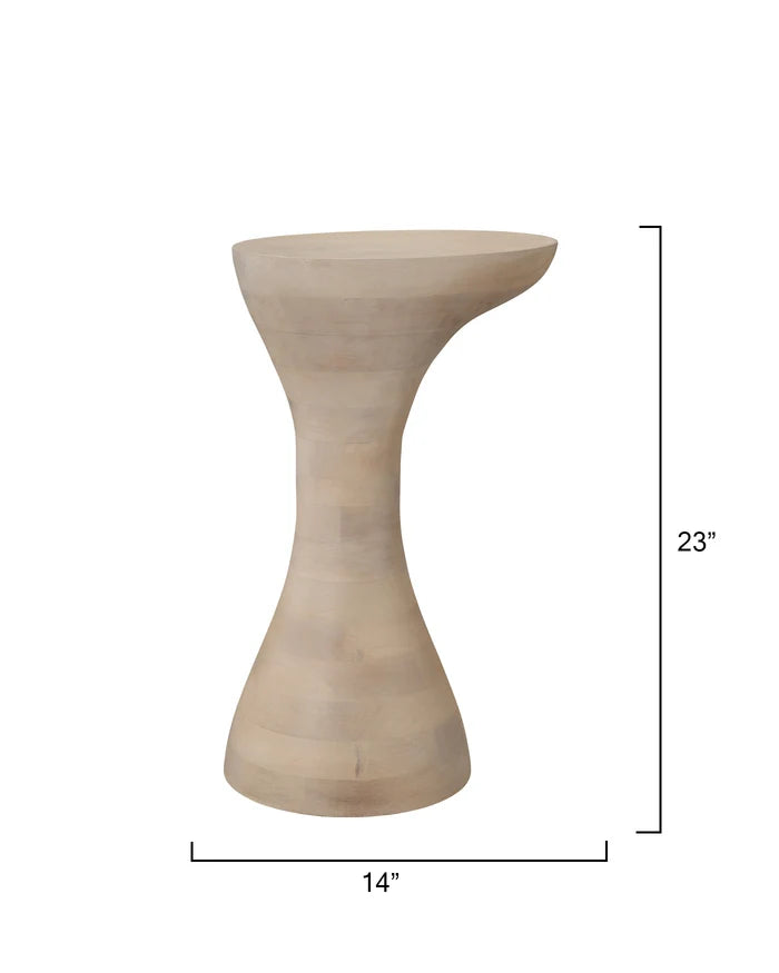 Jamie Young Toadstool Wood Drink Table, Off White