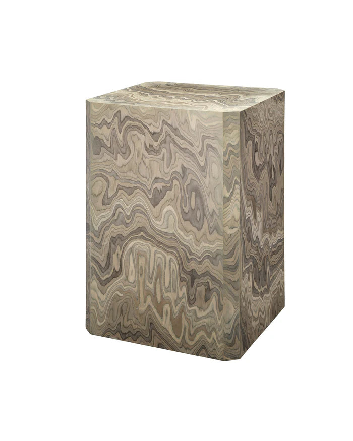Jamie Young Vale Side Table, Sand Grey Veneer