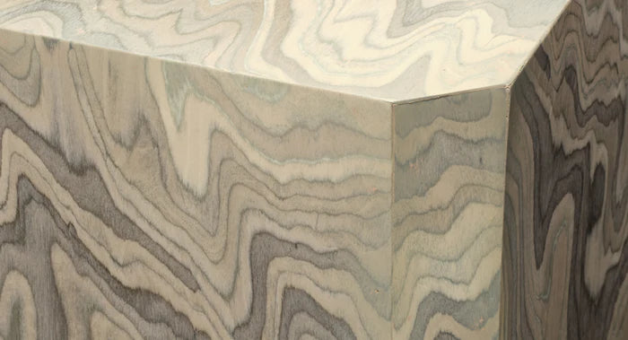 Jamie Young Vale Side Table, Sand Grey Veneer