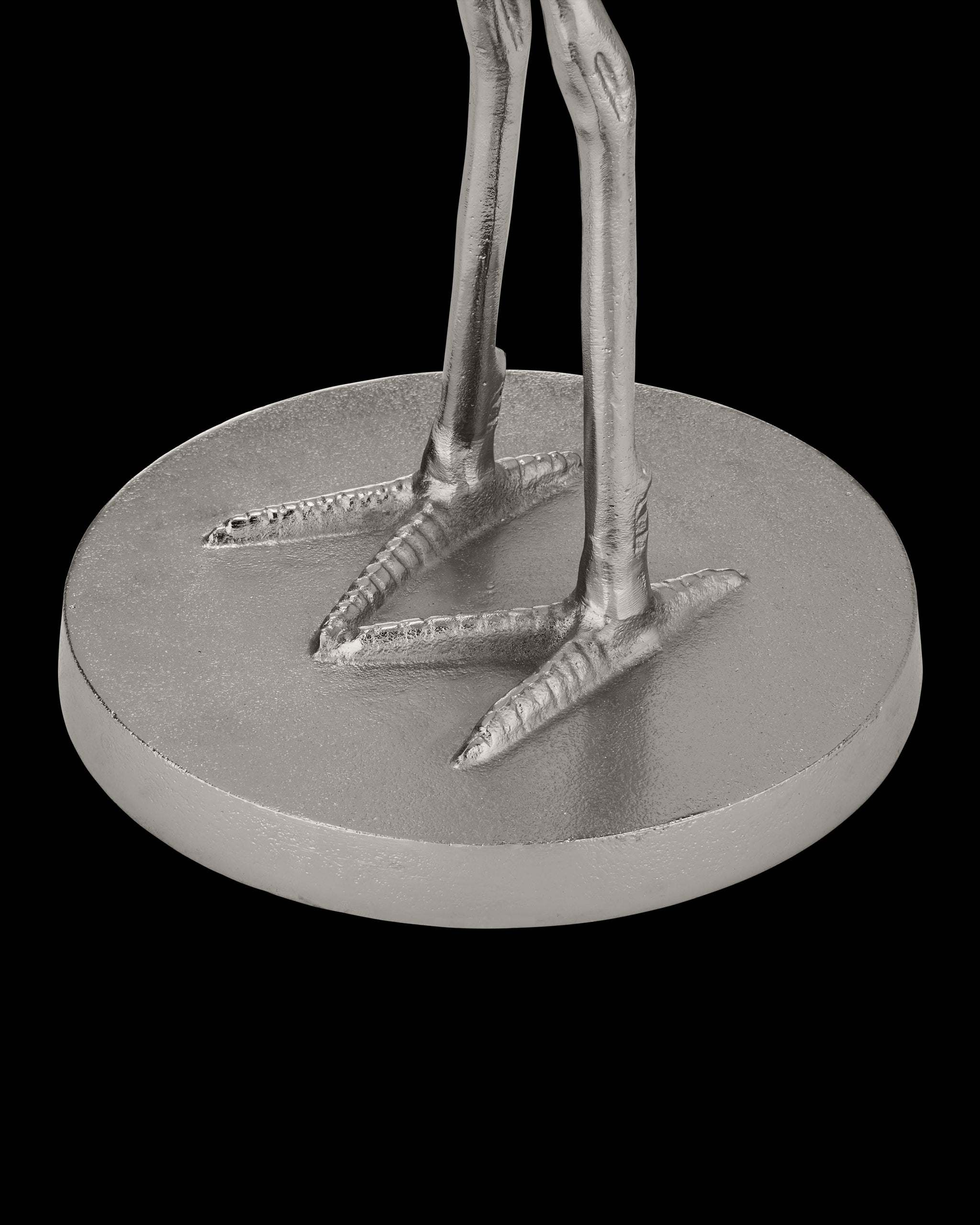 Currey & Company Crane Silver Accent Table