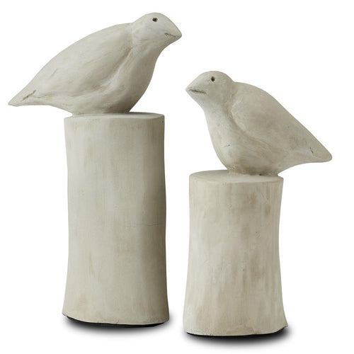 Currey And Company Concrete Birds Set Of 2