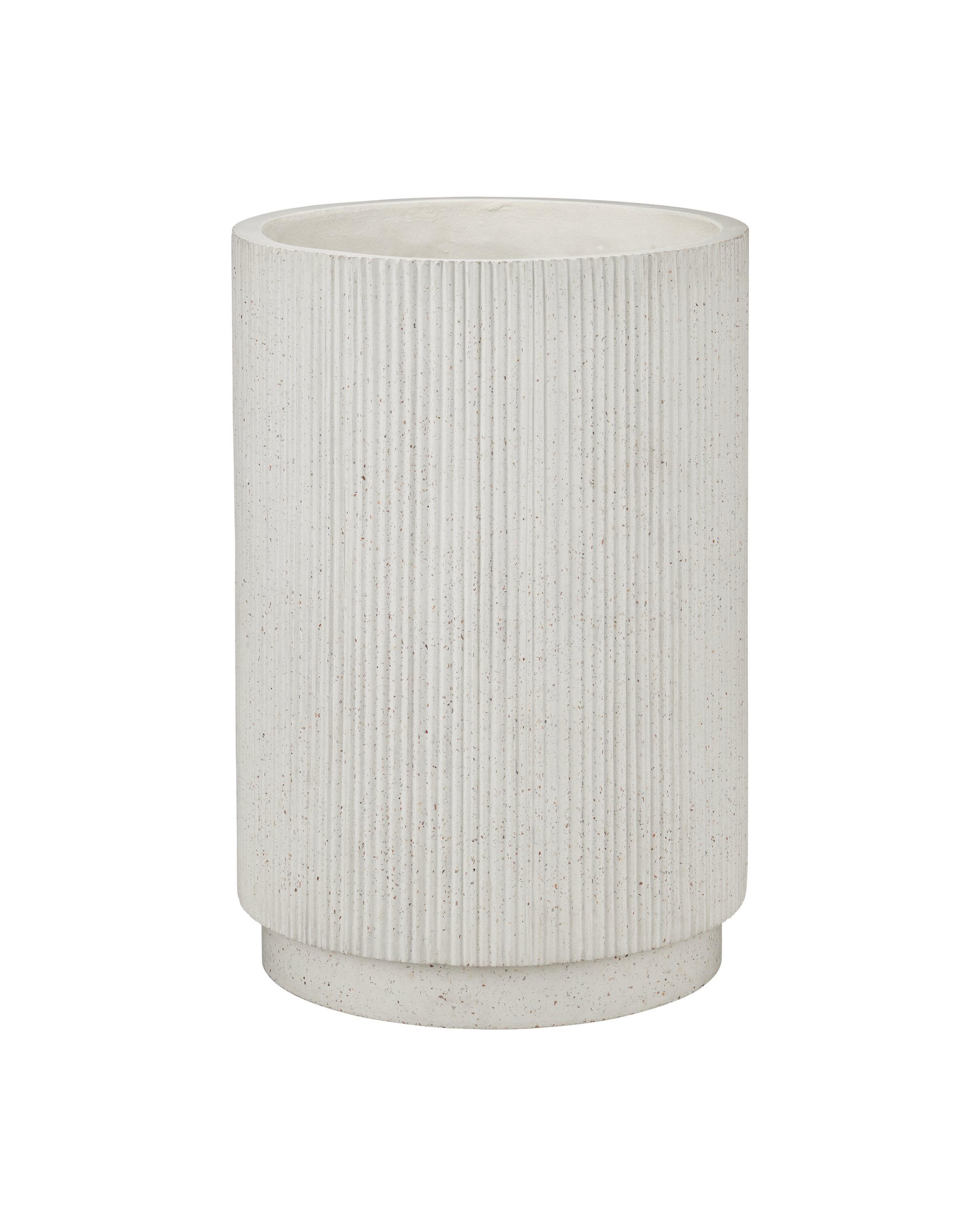 Currey & Company Ridge Large Ivory Terrazzo Planter