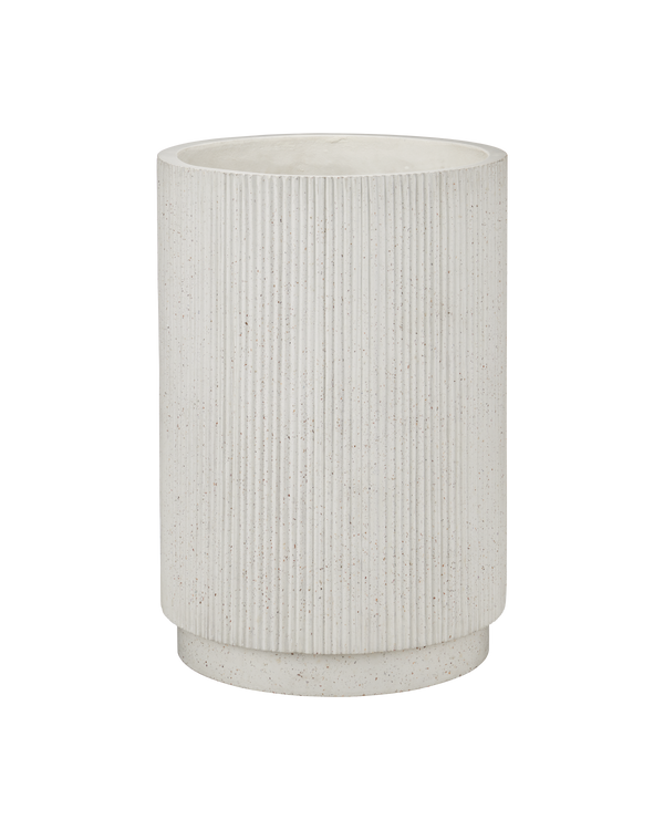 Currey & Company Ridge Large Ivory Terrazzo Planter