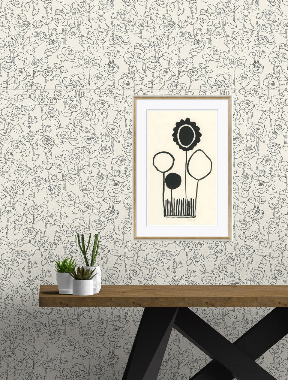 Susan Hable Trellis Wallpaper