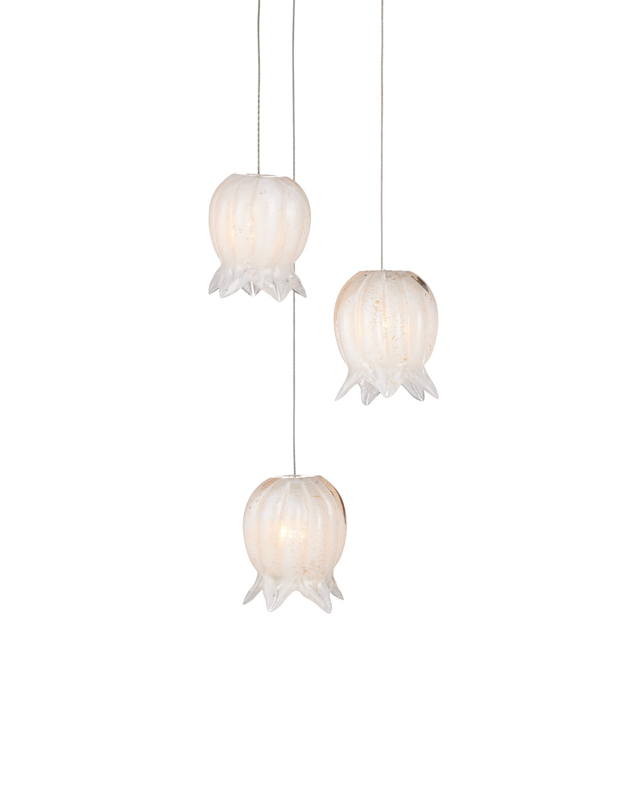 Currey And Company Polpo 3 Light Round Multi Drop Pendant