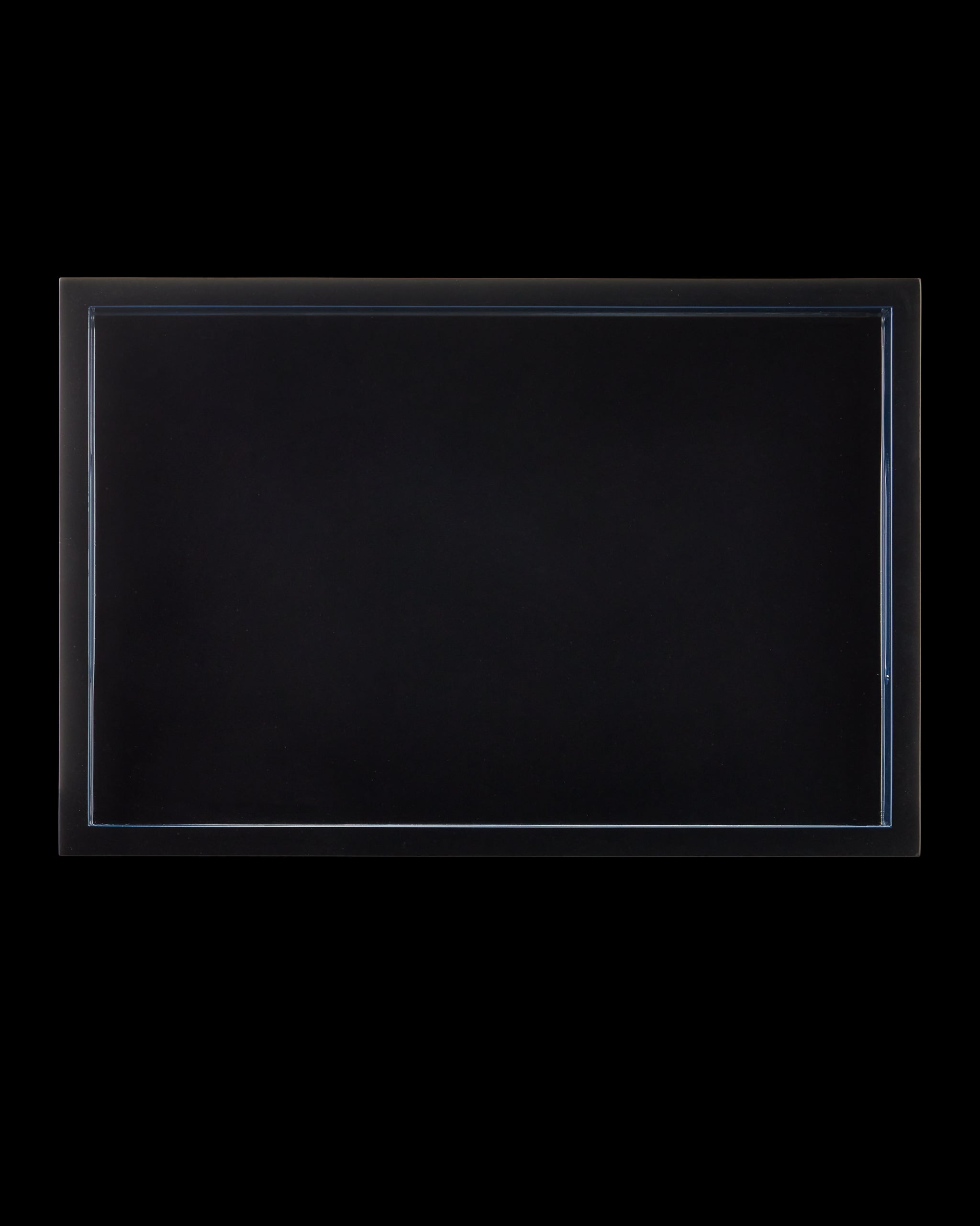 Currey & Company Navy Lacquer Tray Set Of 2