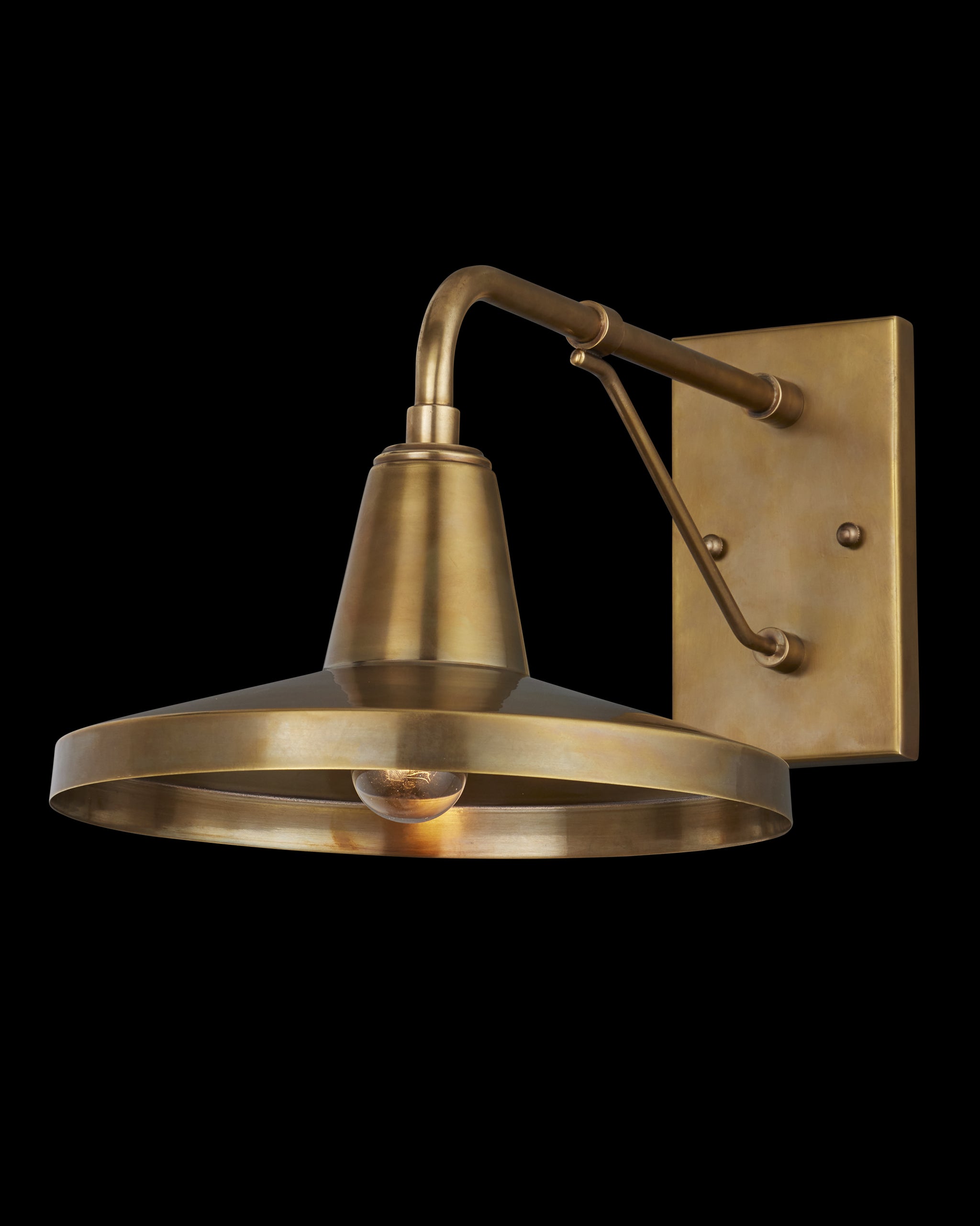 Currey & Company Mariner Brass Outdoor Wall Sconce