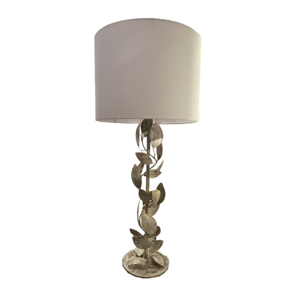 Chelsea House Ficus Leaf Lamp White Silver
