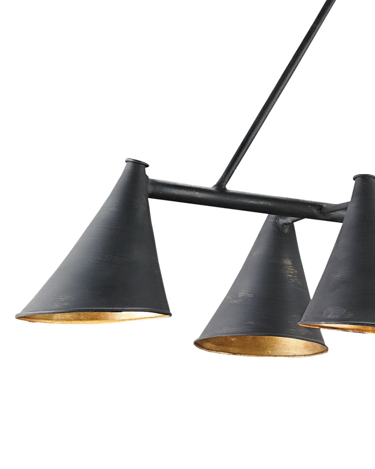 Currey & Company Culpepper 48" Black Rectangular 6 Light Chandelier