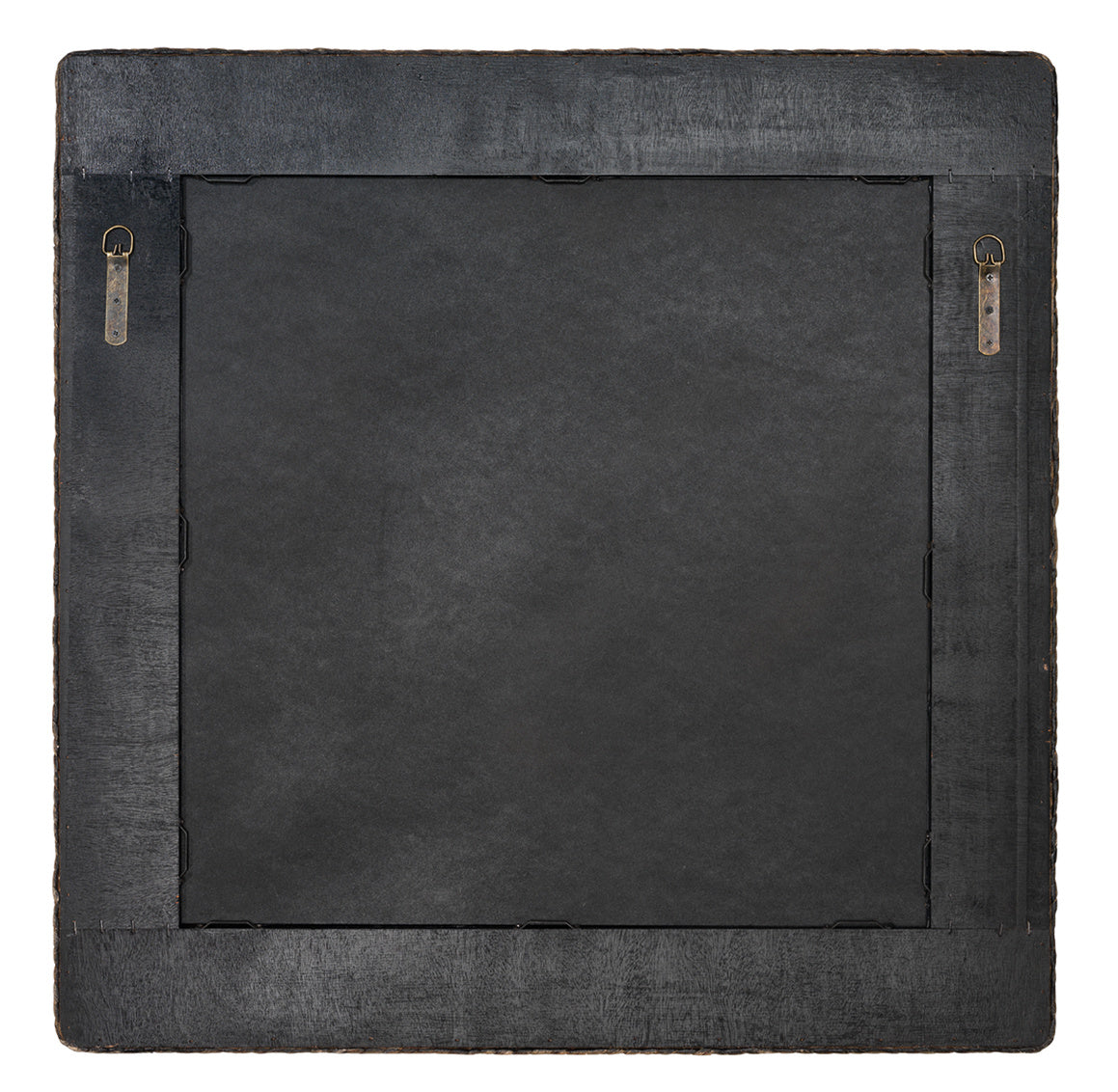 Jamie Young Evergreen Square Mirror In Natural Braided Seagrass