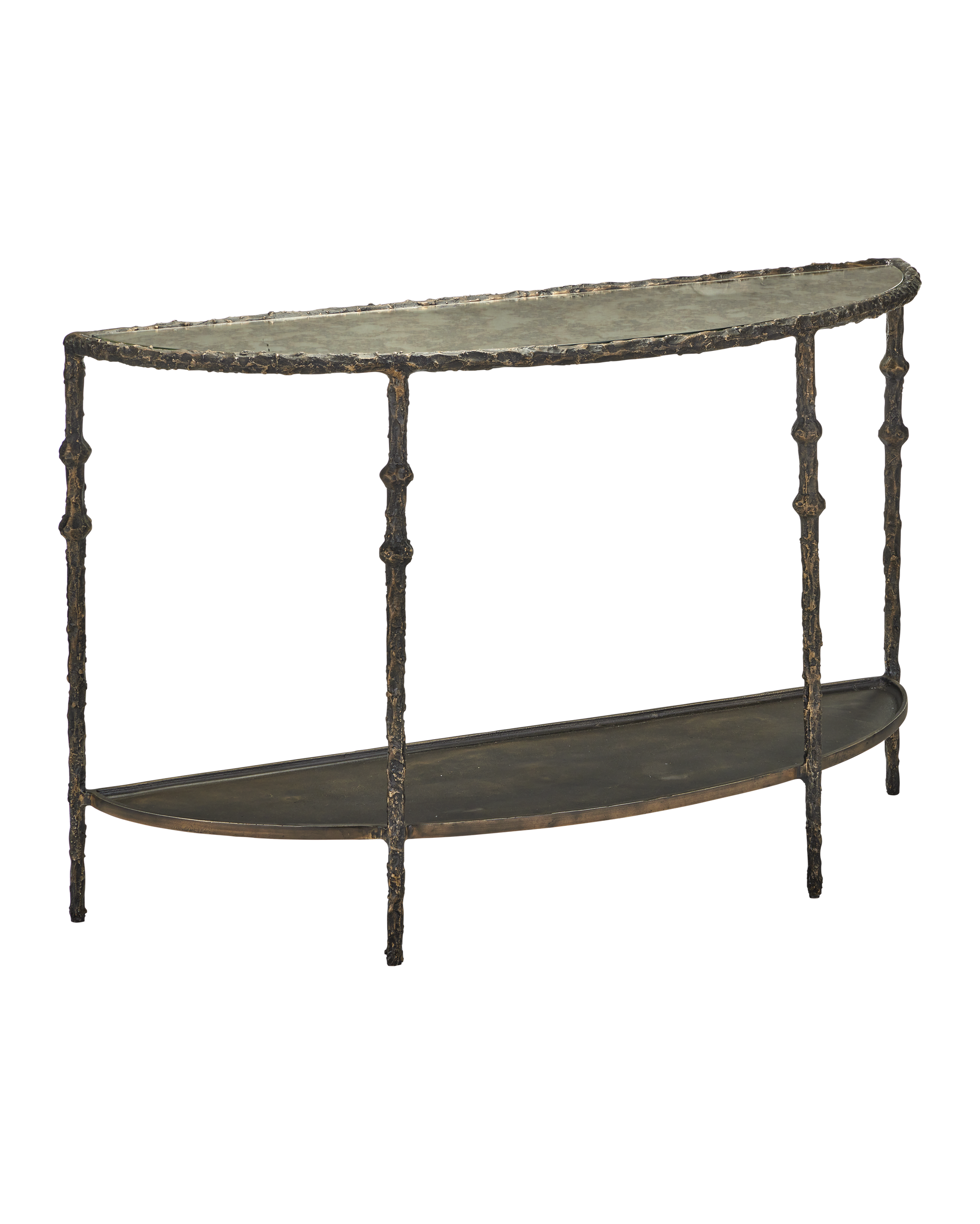 Currey & Company Spalzato Demi Lune Console Table