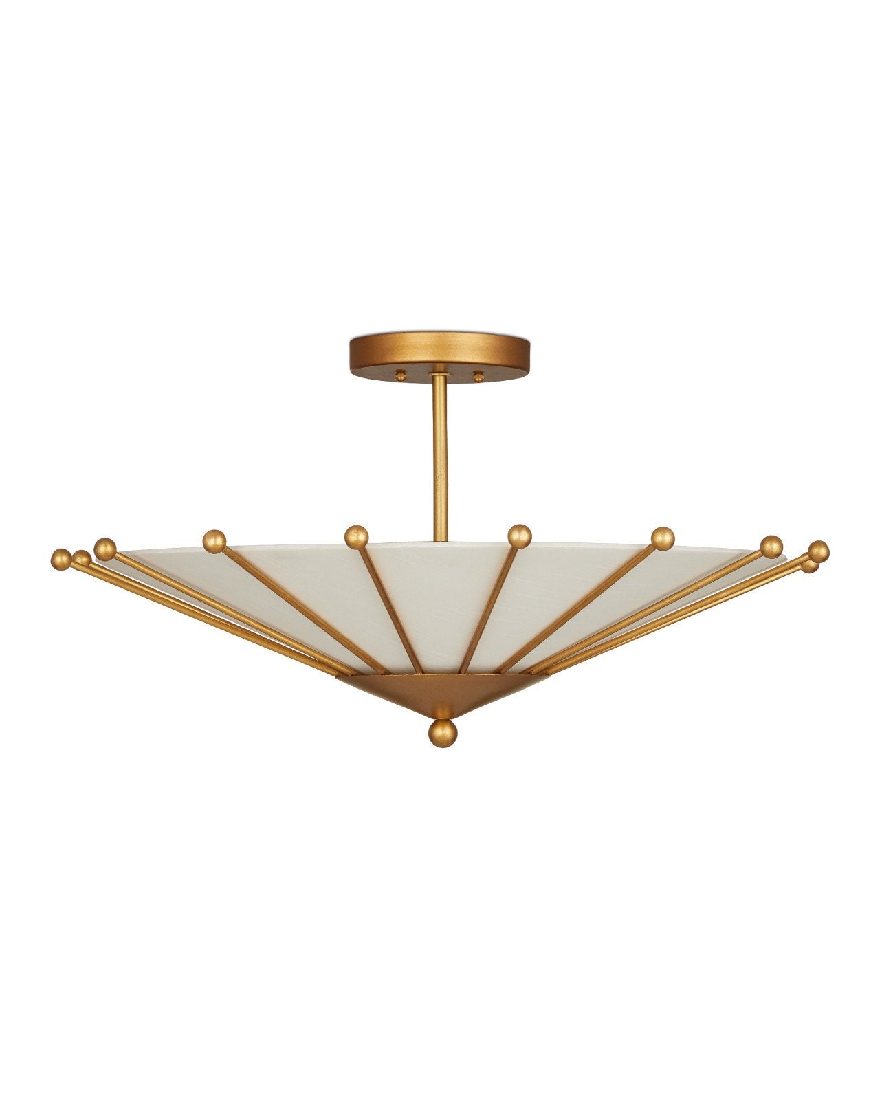 Currey & Company Epoch 26" Gold 1 Light Semi Flush Mount