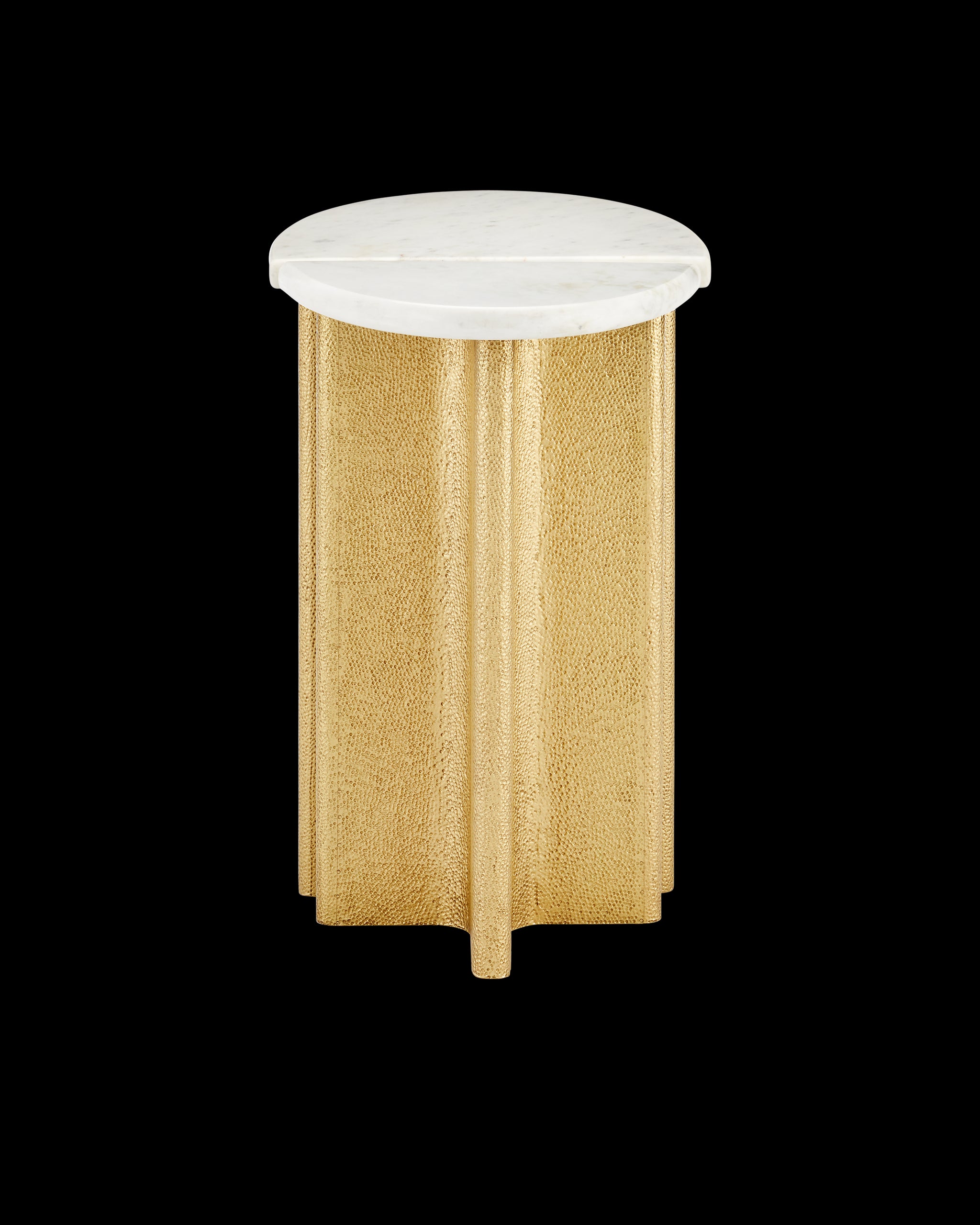 Currey & Company Doublet Marble Accent Table Set Of 2