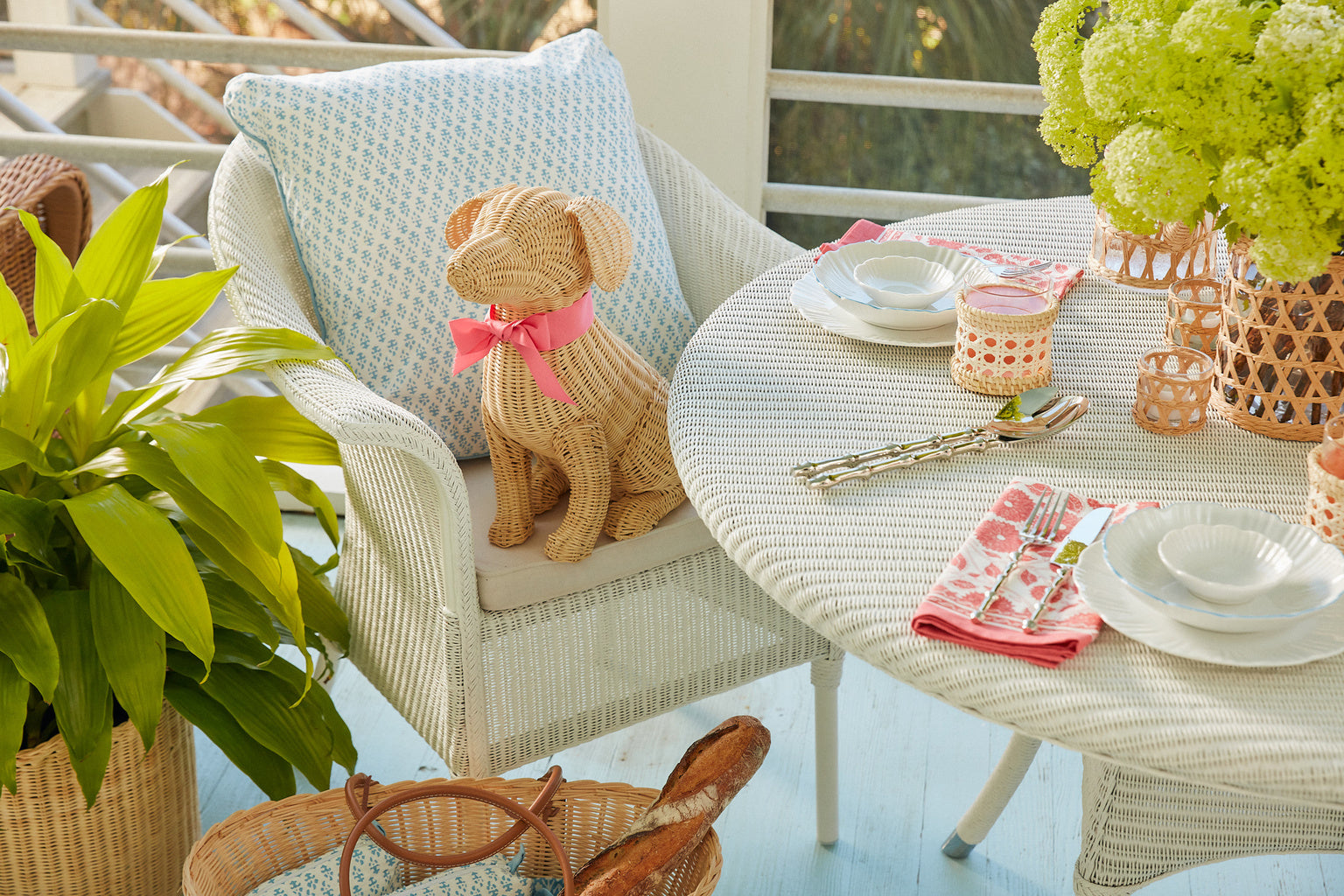 Chelsea House Amanda Lindroth Potcake Wicker Dog (Lg)