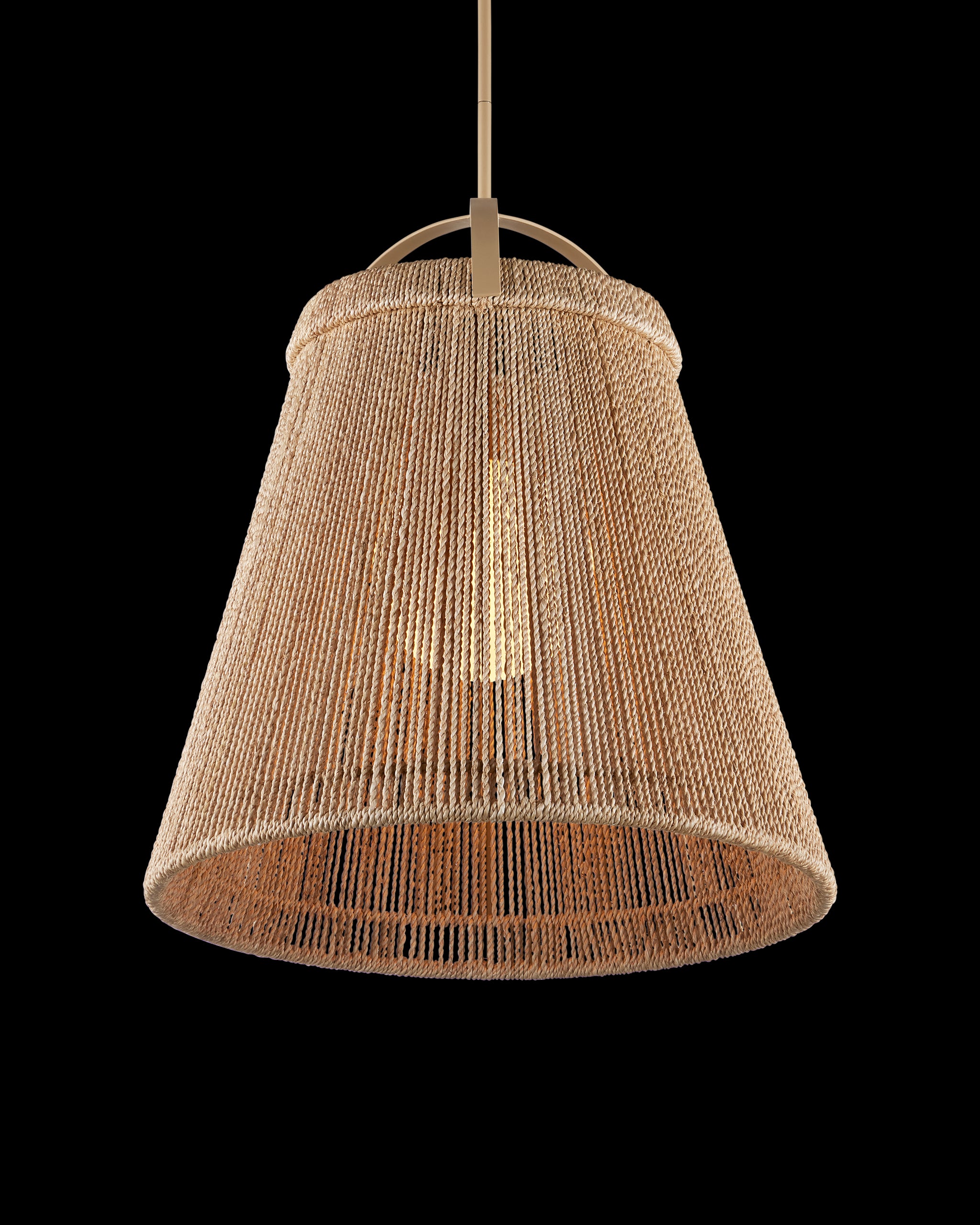 Currey & Company Parnell Medium Natural Pendant