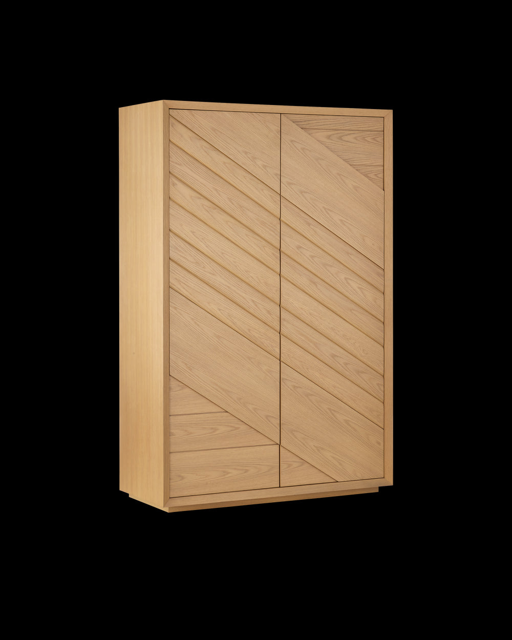Currey & Company Margot Natural Oak Storage Cabinet