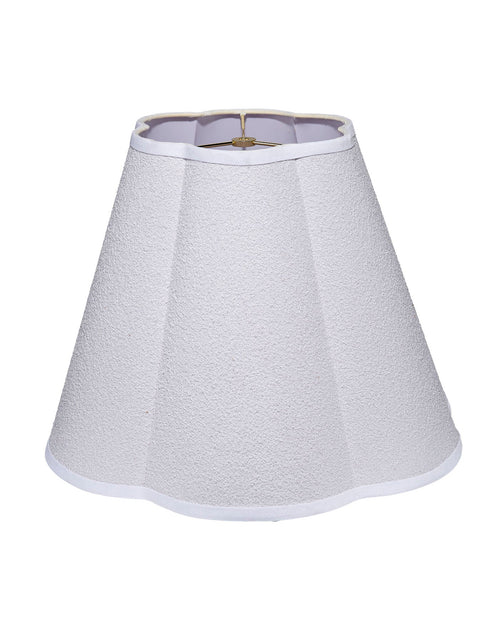 Jamie Young Scalloped 100% White Linen Shade, Large