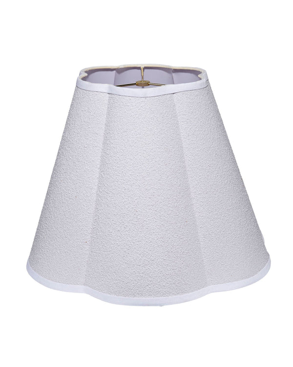 Jamie Young Scalloped 100% White Linen Shade, Large