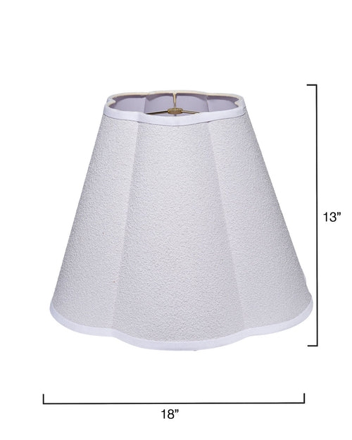 Jamie Young Scalloped 100% White Linen Shade, Large