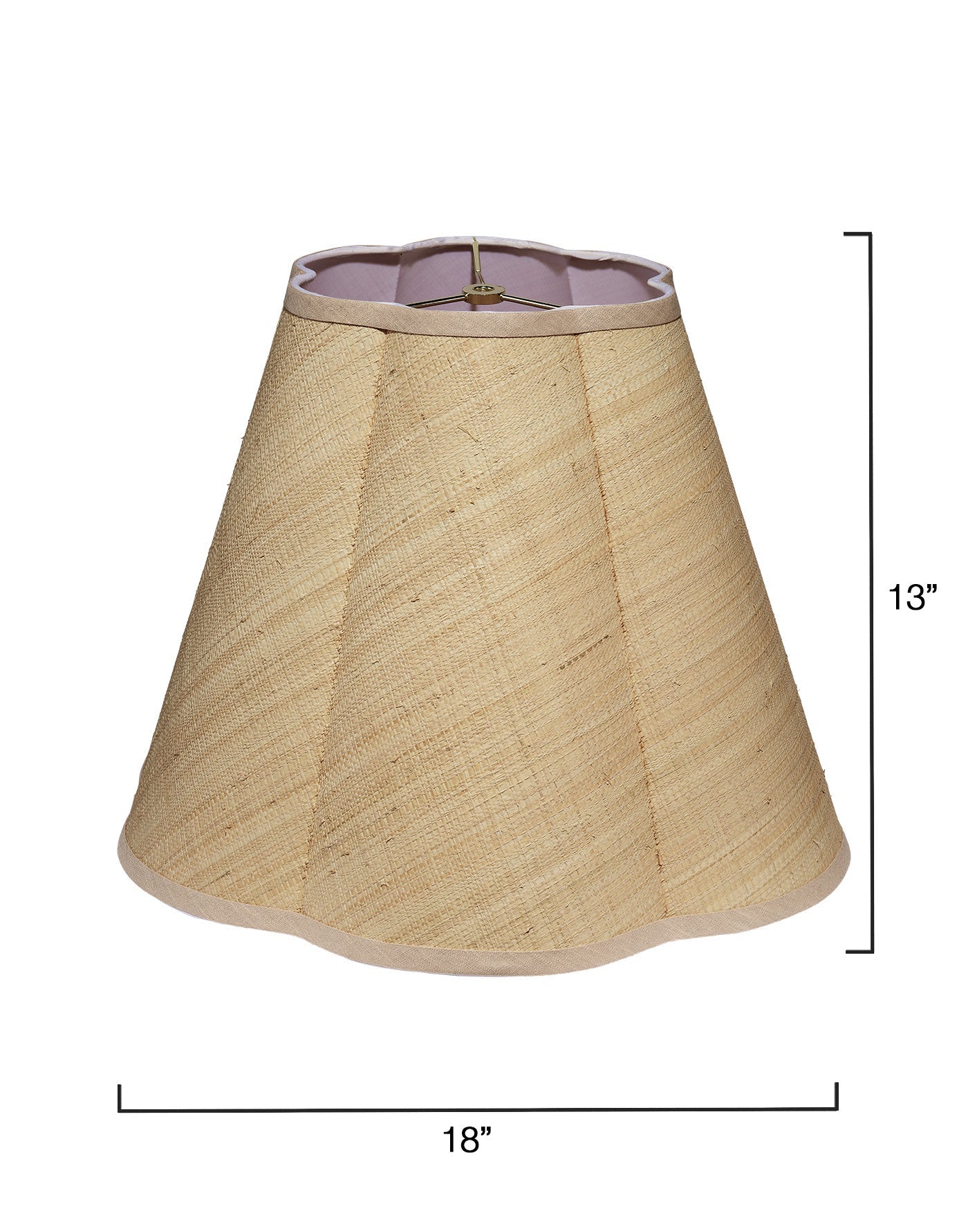 Jamie Young Scalloped Raffia Lamp Shade, Large
