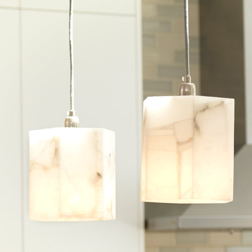 Jamie Young Borealis Cube Pendant In Alabaster