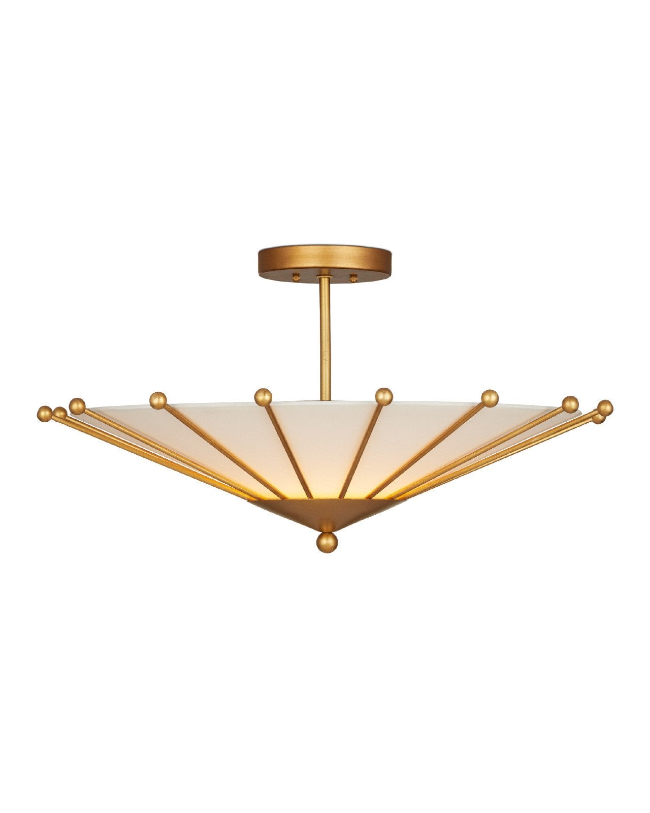Currey & Company Epoch 26" Gold 1 Light Semi Flush Mount