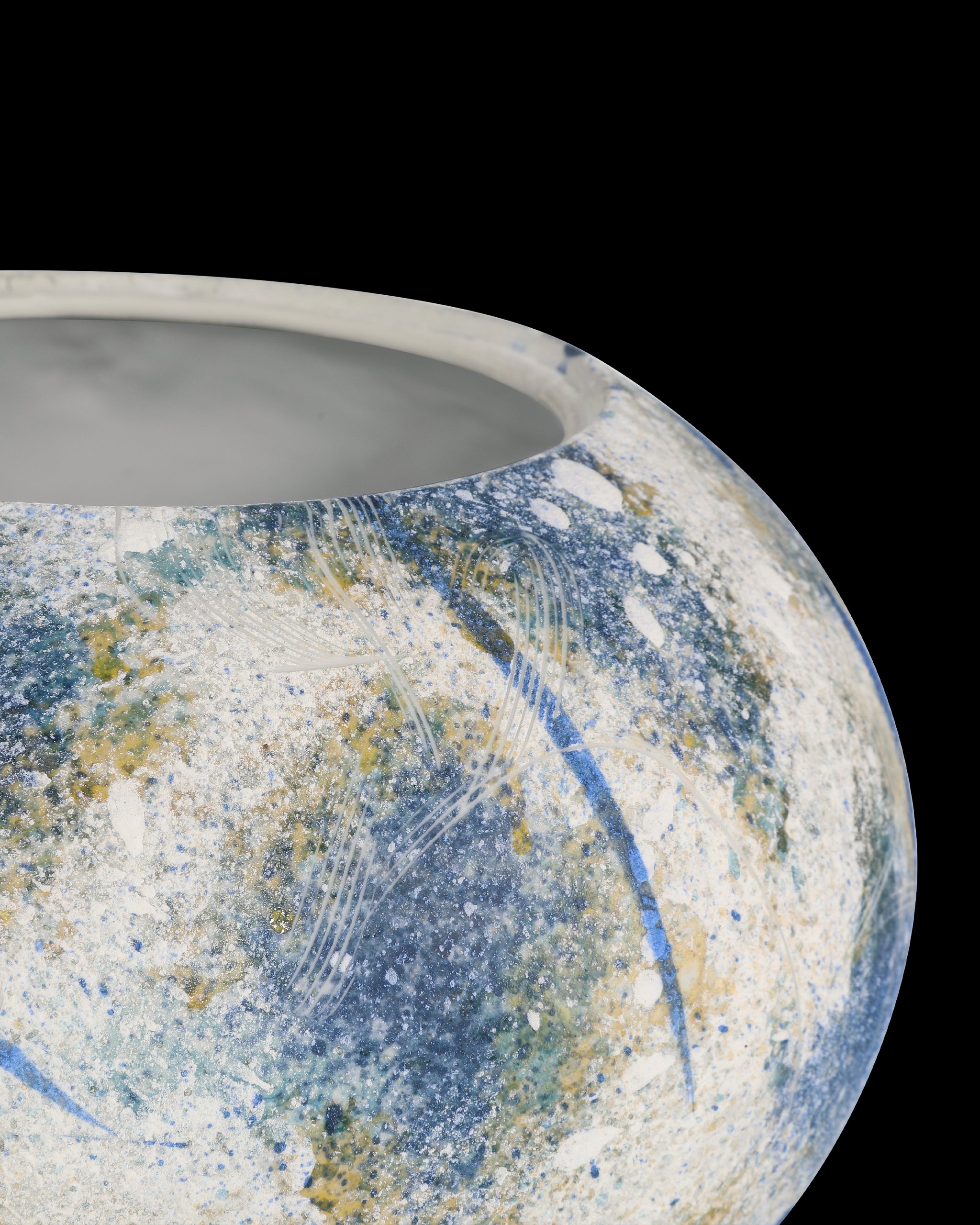 Currey & Company Jackson Blue & White Vase