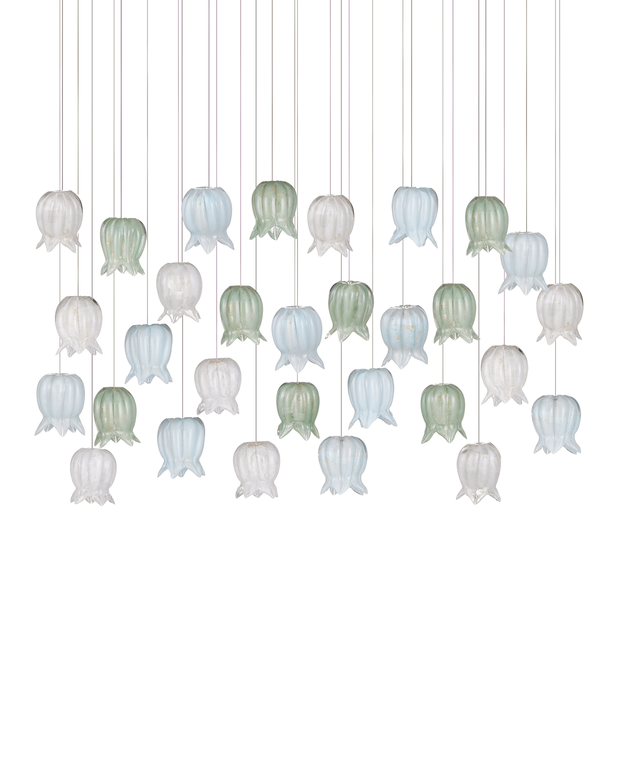 Currey And Company Polpo 30 Light Linear Multi Drop Pendant