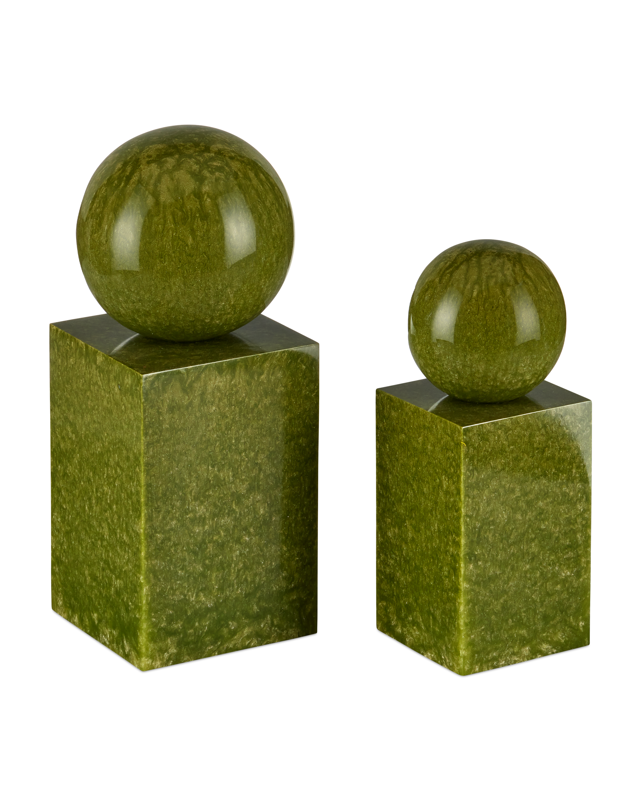 Currey & Company Nova Green Object Set Of 2