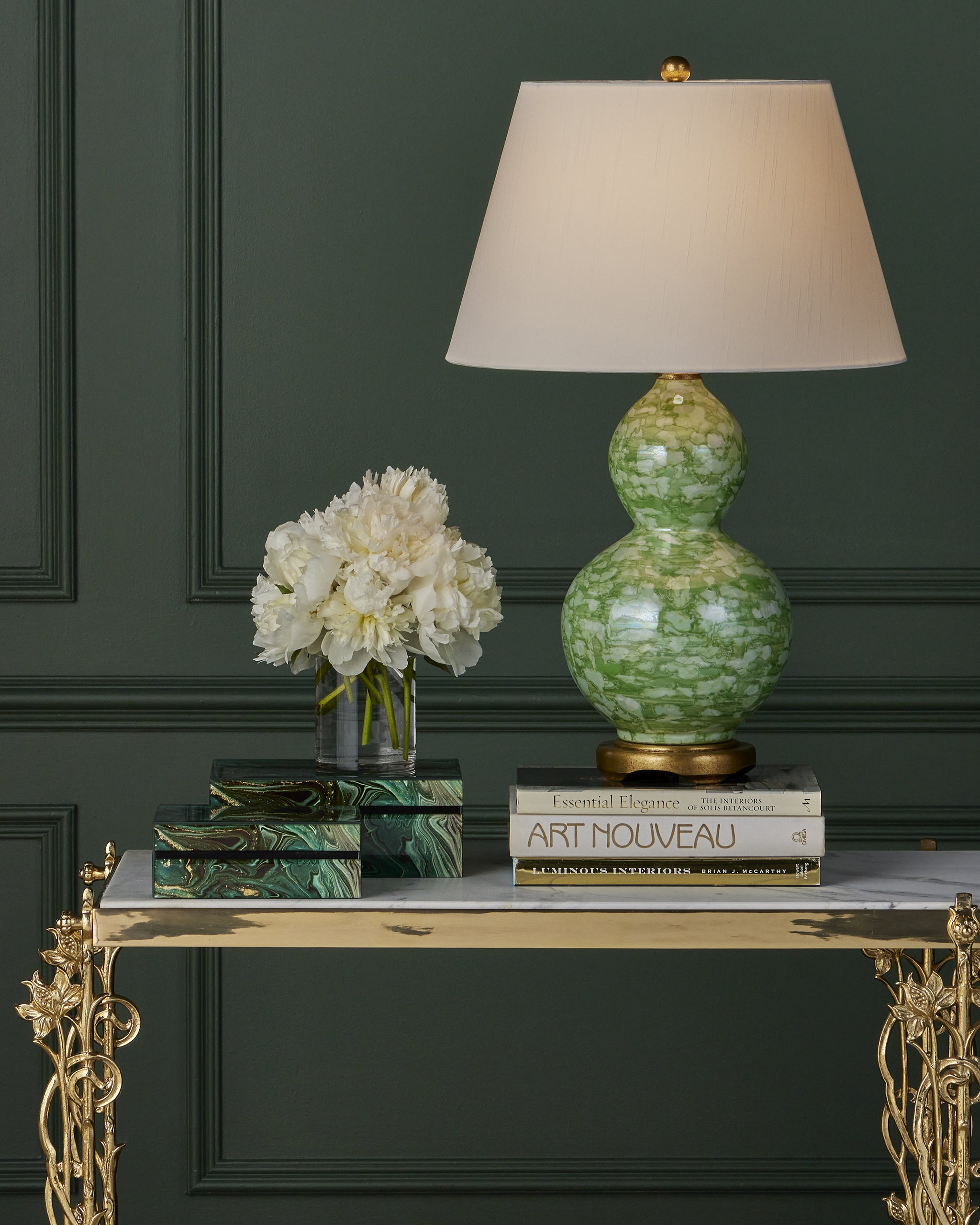 Currey & Company Interstellar Green Box Set Of 2