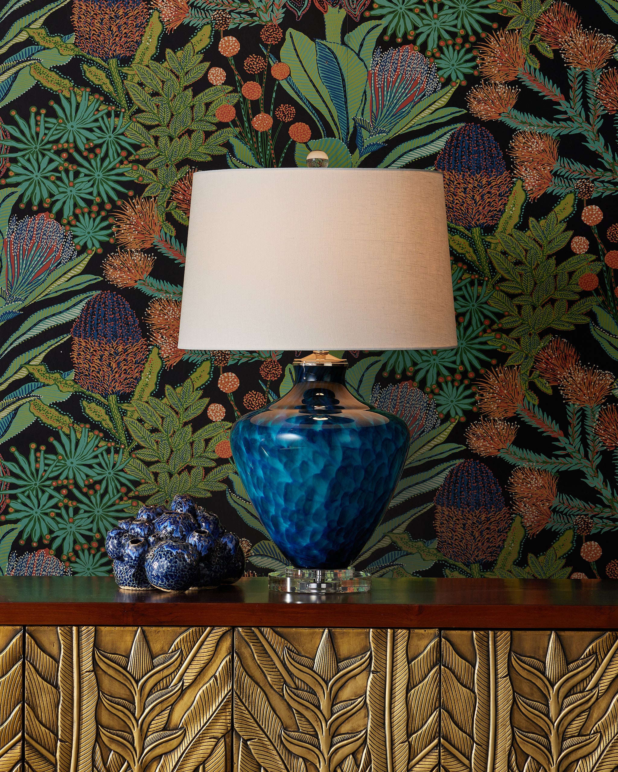 Currey & Company Sapphire Blue Table Lamp