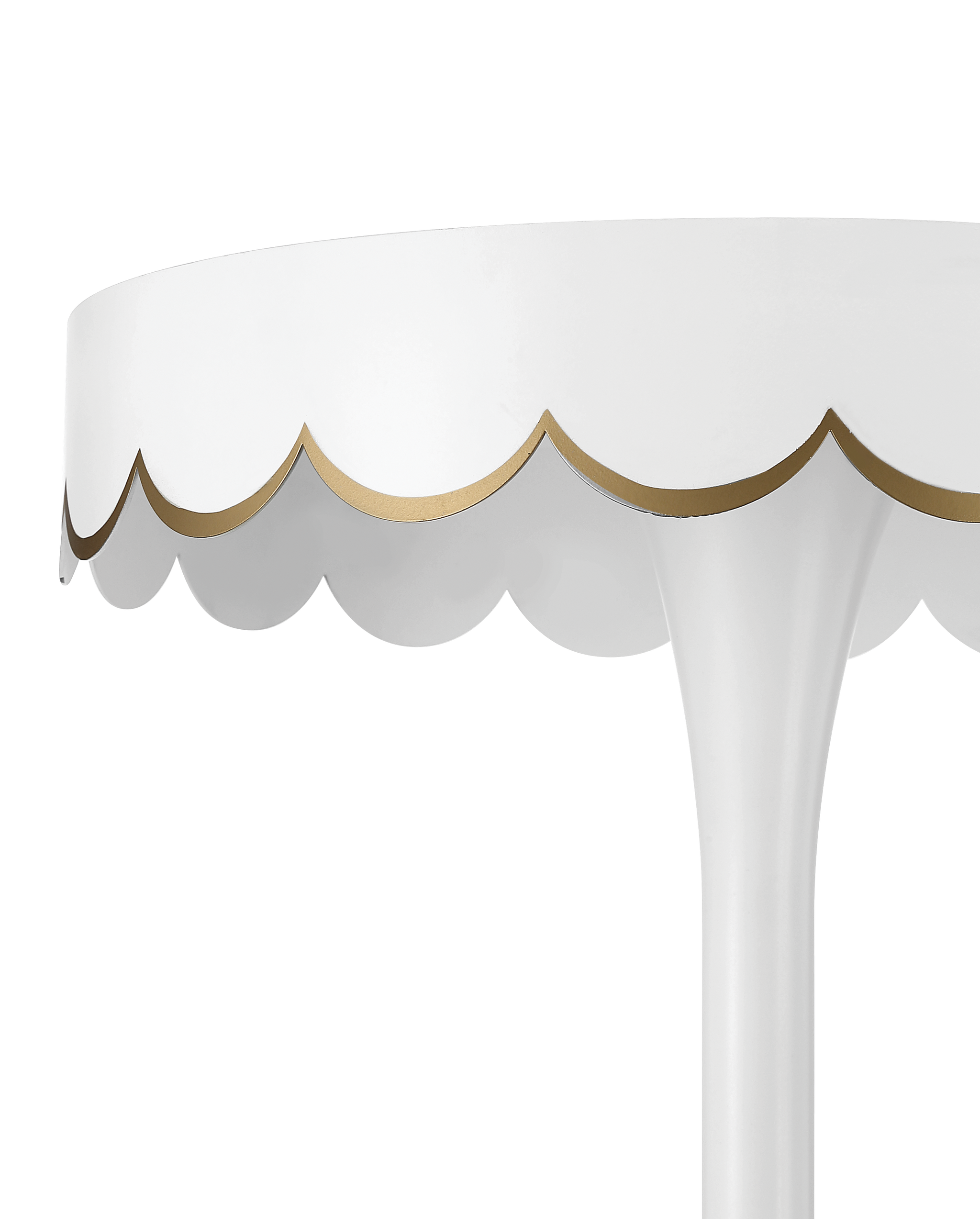 Currey & Company Enid White Accent Table
