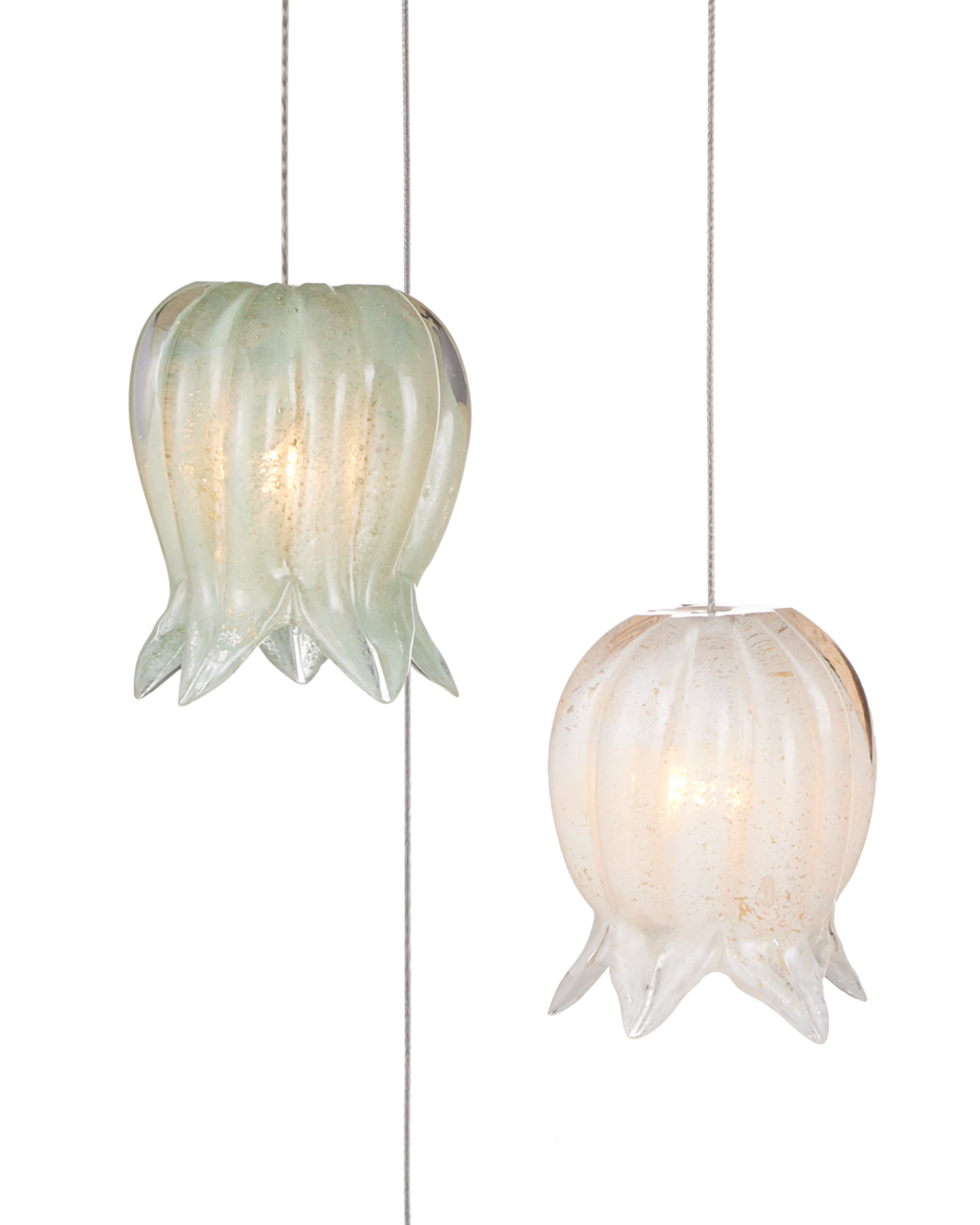 Currey And Company Polpo 3 Light Round Multi Drop Pendant